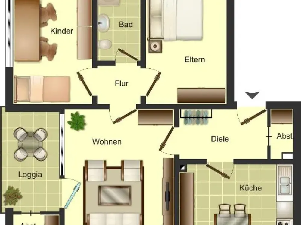 3-Zimmer-Wohnung in Duisburg Wanheimerort