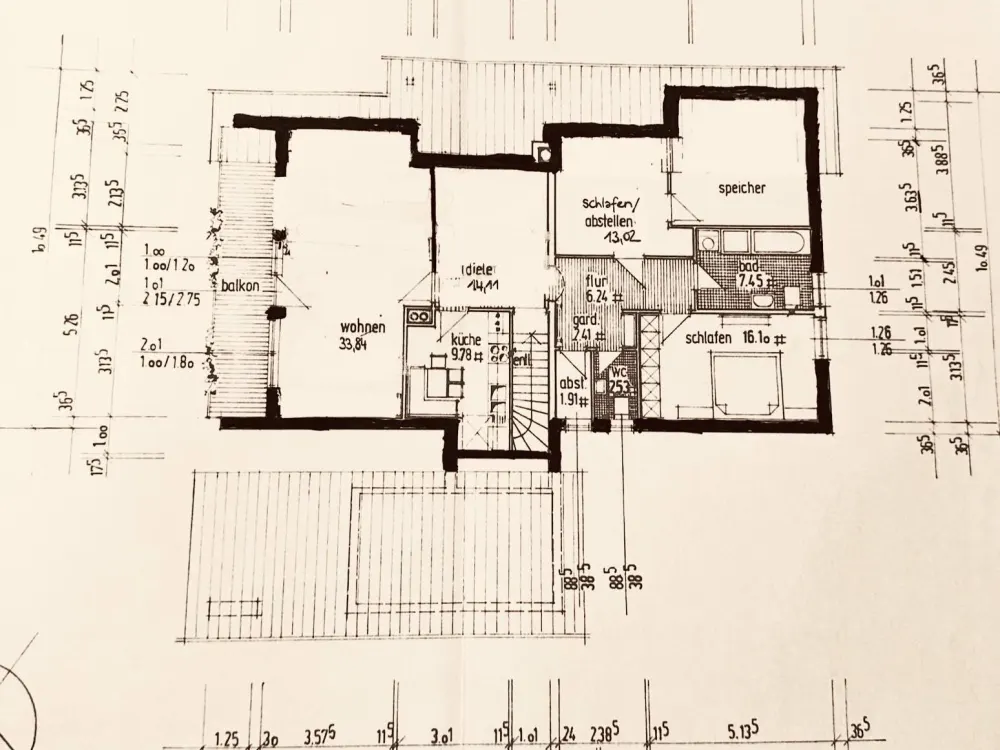 Helle 3,5-Zimmer-Wohnung mit Südbalkon