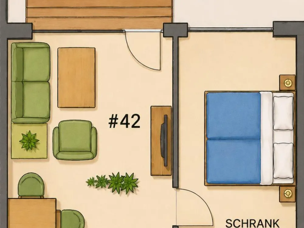 **Moderne 2 Zimmerwohnung Bochum Mitte mit Balkon 46 m² **
