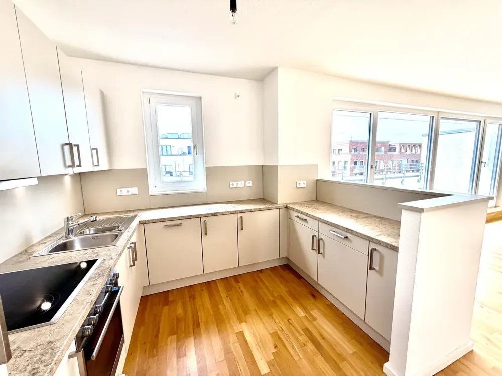 Luxuriöses Penthouse mit Panorama-Dachterrasse, lichtdurchflutet & mit exklusiver Markenküche