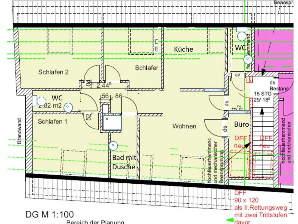 80m² Dachgeschosswohnung kernsaniert in Krefelder Innenstadt