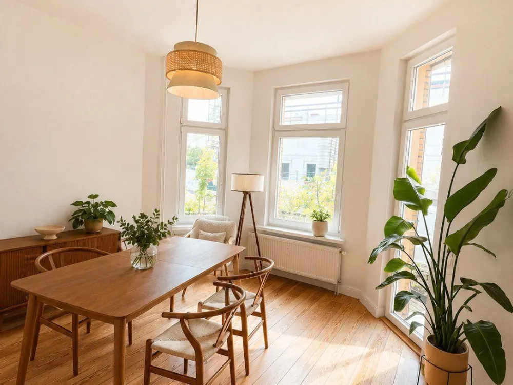 Tausch:Lichtdurchflutete 3-Zimmer EBK Wohnung Garten u Balkon
