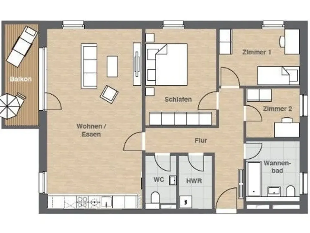 Traumhafte 3,5-Zimmer-Wohnung im Neubau, Direkt am Binnenhafen