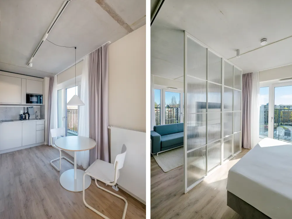 Einziehen und wohlfühlen: Löffelfertiges Apartment mit Gym, Coworking & Rooftop am Schloss Charlottenburg