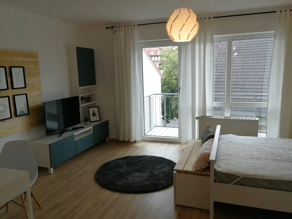 Fully Furnished 1-Room Apartment with Balcony, Near University