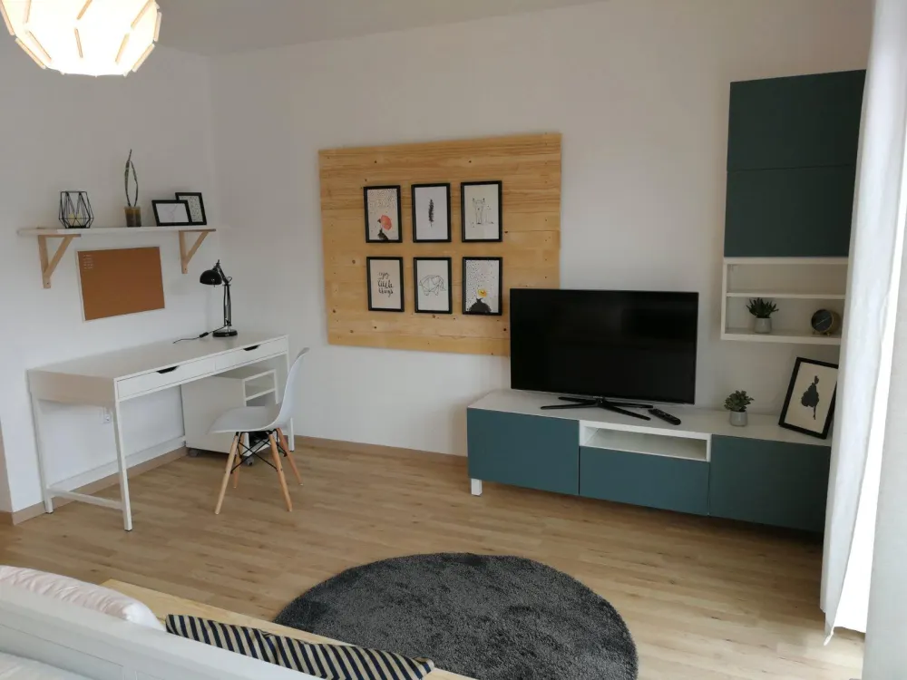 Fully Furnished 1-Room Apartment with Balcony, Near University