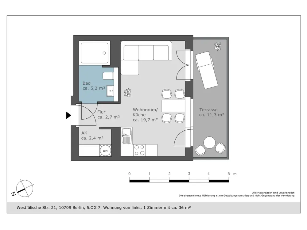 Ihr neues Zuhause: günstige 1-Zimmer-Single-Wohnung