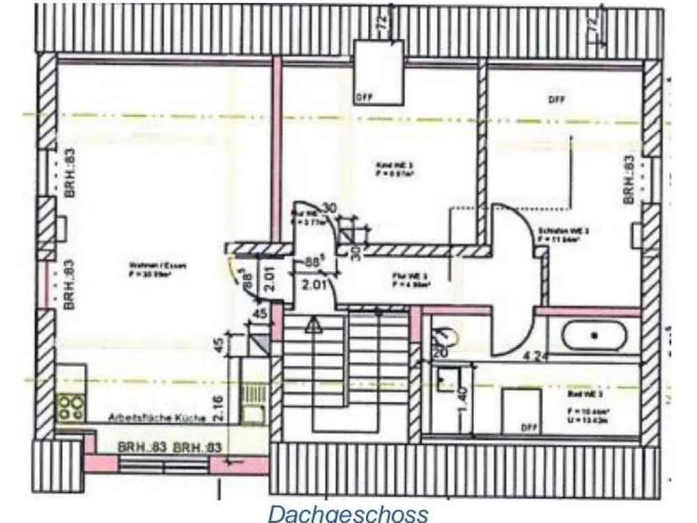 3 Raum Wohnung mit Garage