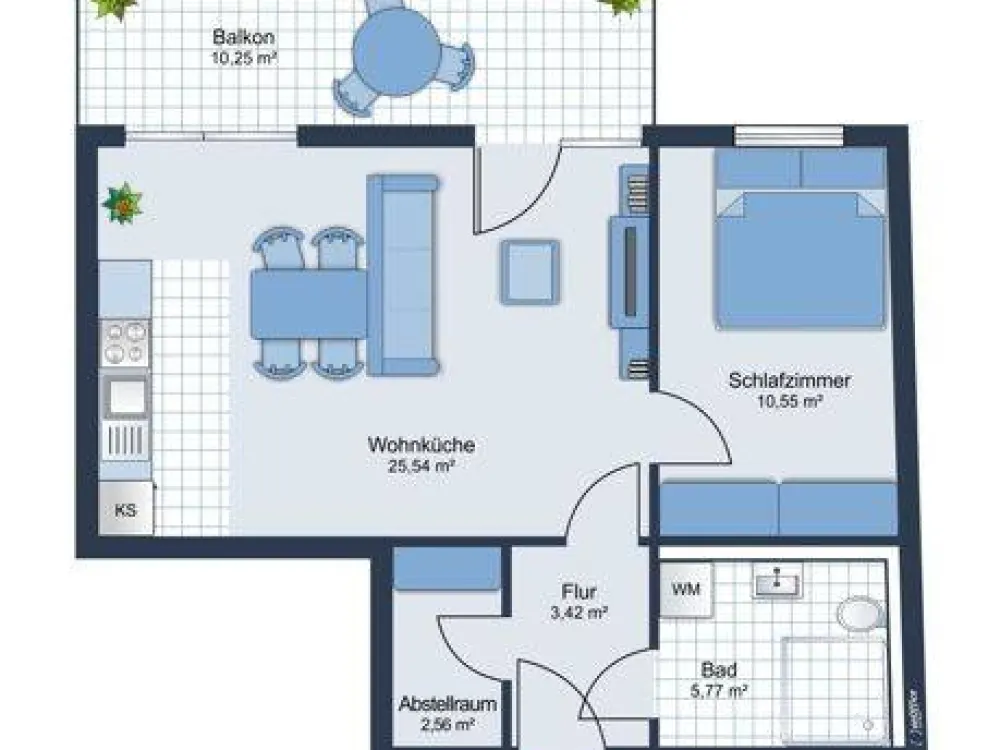 Modernes Wohnen mit Balkon - Komfort und Lebensqualität im Erstbezug in Hamburg Bramfeld