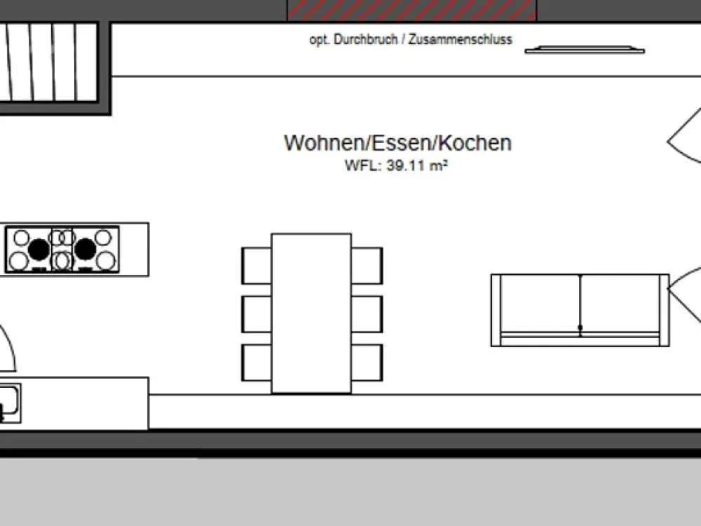 Gehobene 3 Zimmer Wohnung über zwei Etagen. EG+Souterrain, Wärmepumpe + PV- Anlage