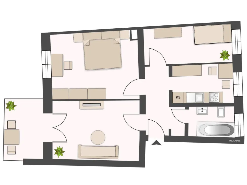 Inkl. neuer EBK! Mit Balkon