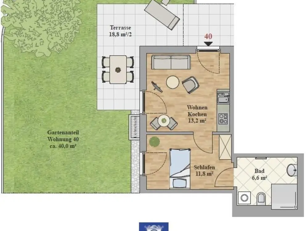 Ihr neues Zuhause mit Terrasse und eigenem Garten!