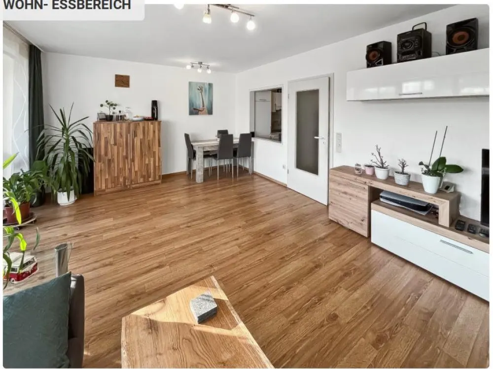 3 Zimmer Erdgeschosswohnung mit Balkon und Garage zu vermieten