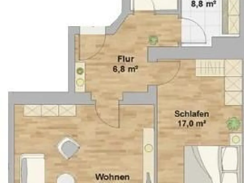 Bezaubernde Wohnung mit Einbauküche und Balkon!