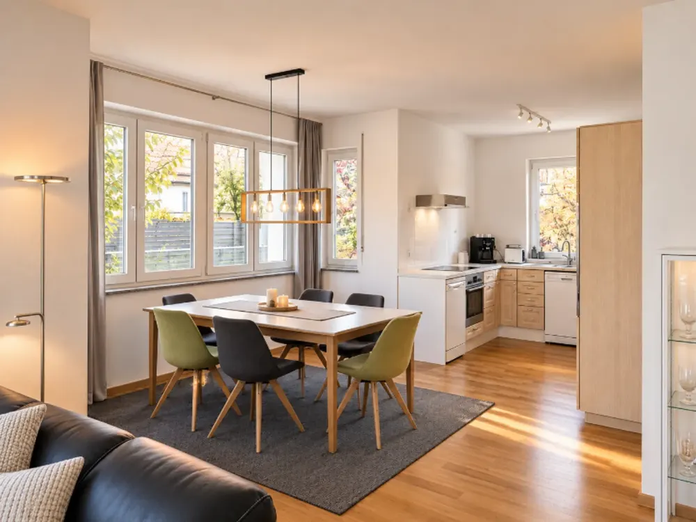Moderne 2-Zimmer-Wohnung mit Balkon, Tiefgaragenstellplatz und Einbauküche