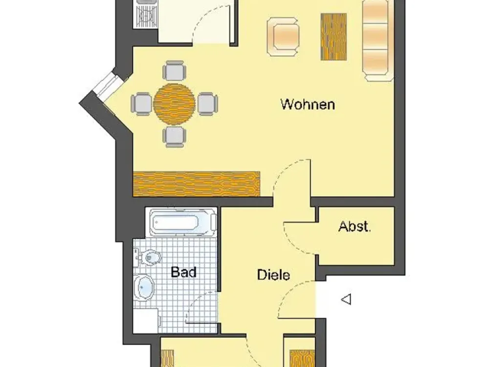 Geräumige 2-Zimmer-Wohnung mit Balkon in RE-Süd