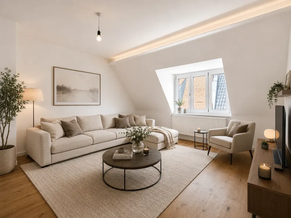 Modernes Wohnen im Dachgeschoss, sanierte 2-Zimmer-Wohnung in zentraler Lage