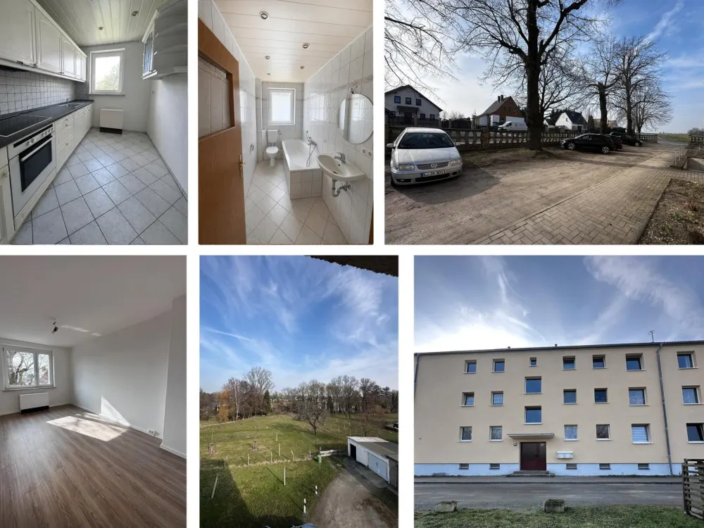 3-Raum-WE im 2.OG, grüne + ruhige Lage, Bad m. Fenster, inkl. Ebk, Einzelgarage mgl.