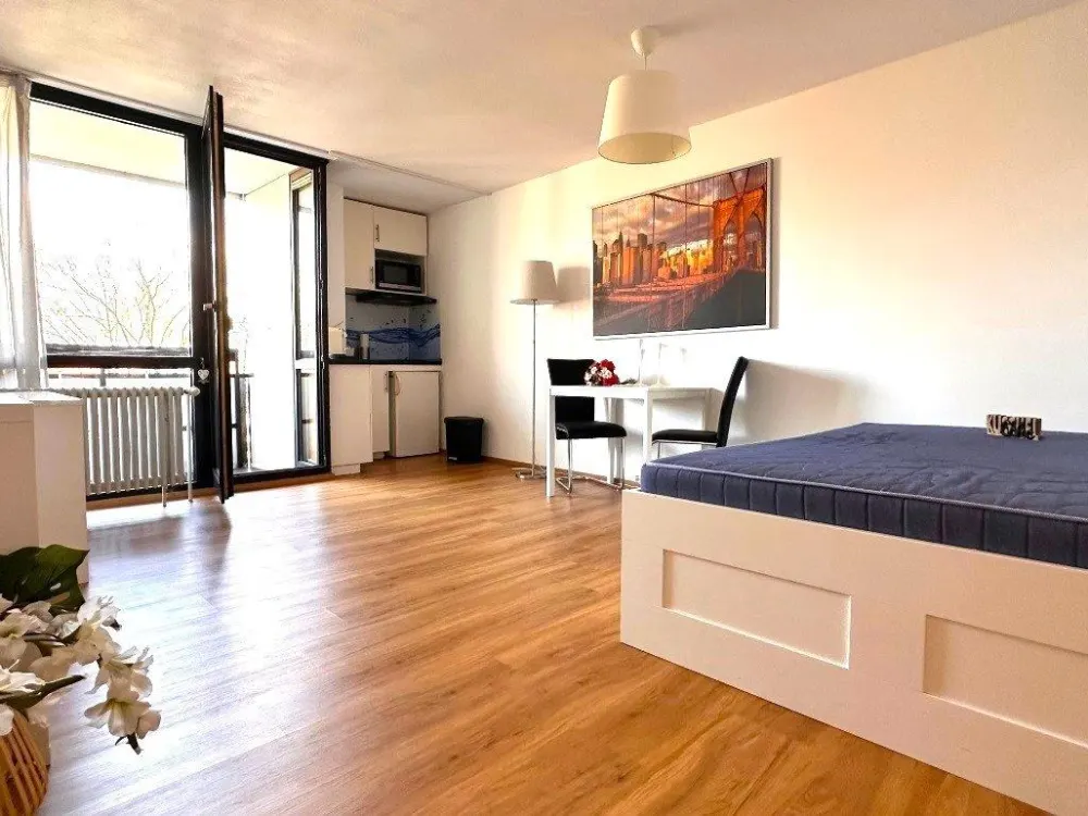 Möblierte 1-Zimmer-Wohnung am Wöhrder See, Balkon & Tiefgarage.
