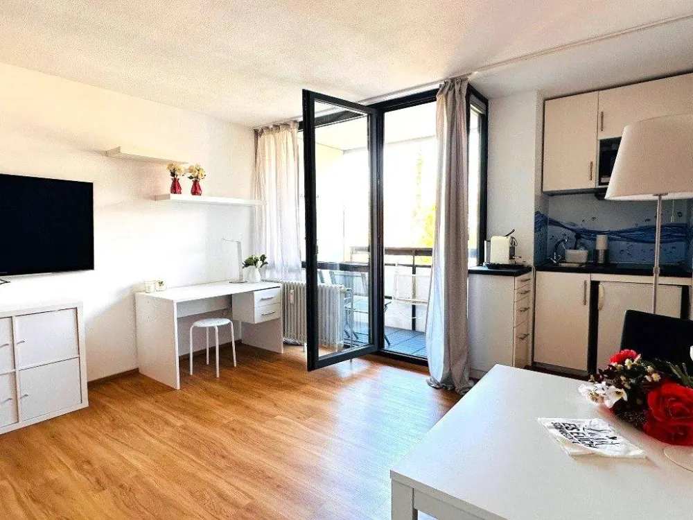 Möblierte 1-Zimmer-Wohnung am Wöhrder See, Balkon & Tiefgarage.