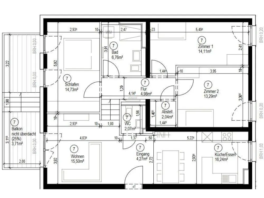 ** Helle Split-Level-Wohnung mit hohen Decken**