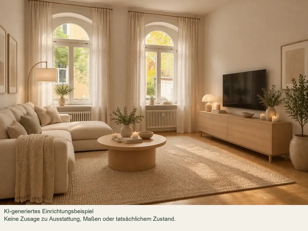 3-Room Art Nouveau Apartment near Großer Garten, 85 m², New Bathroom