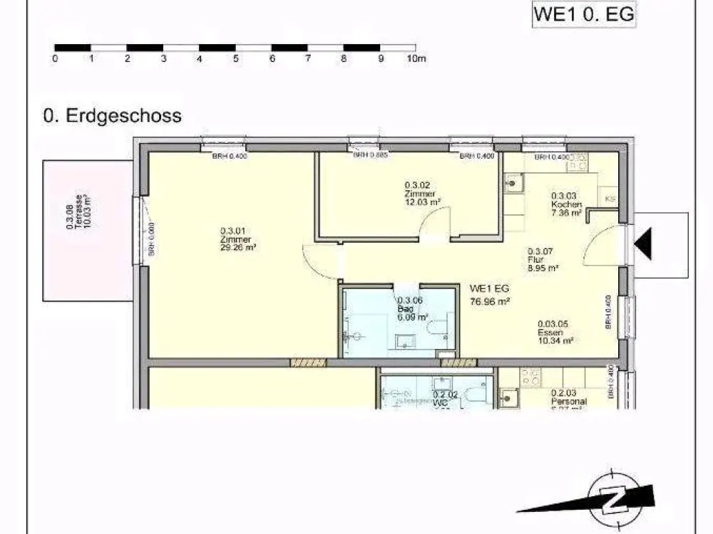Barrierefreie 3-Zimmer-Wohnung mit eigener Terrasse,Seniorengeret