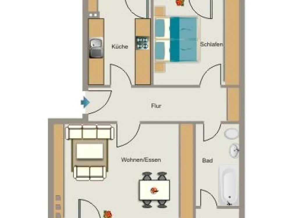 Die passende Wohnung von VIVAWEST mit Wohnberechtigungsschein.