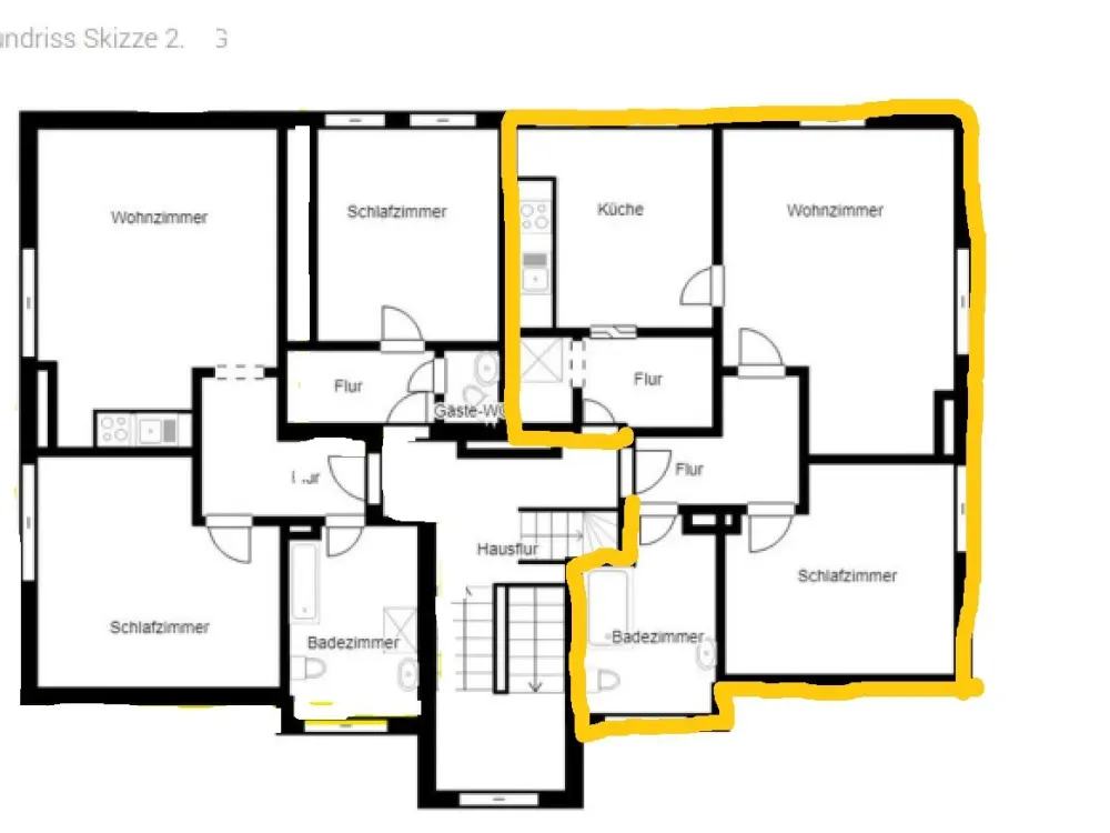 2,5-Zimmer-Wohnung DG