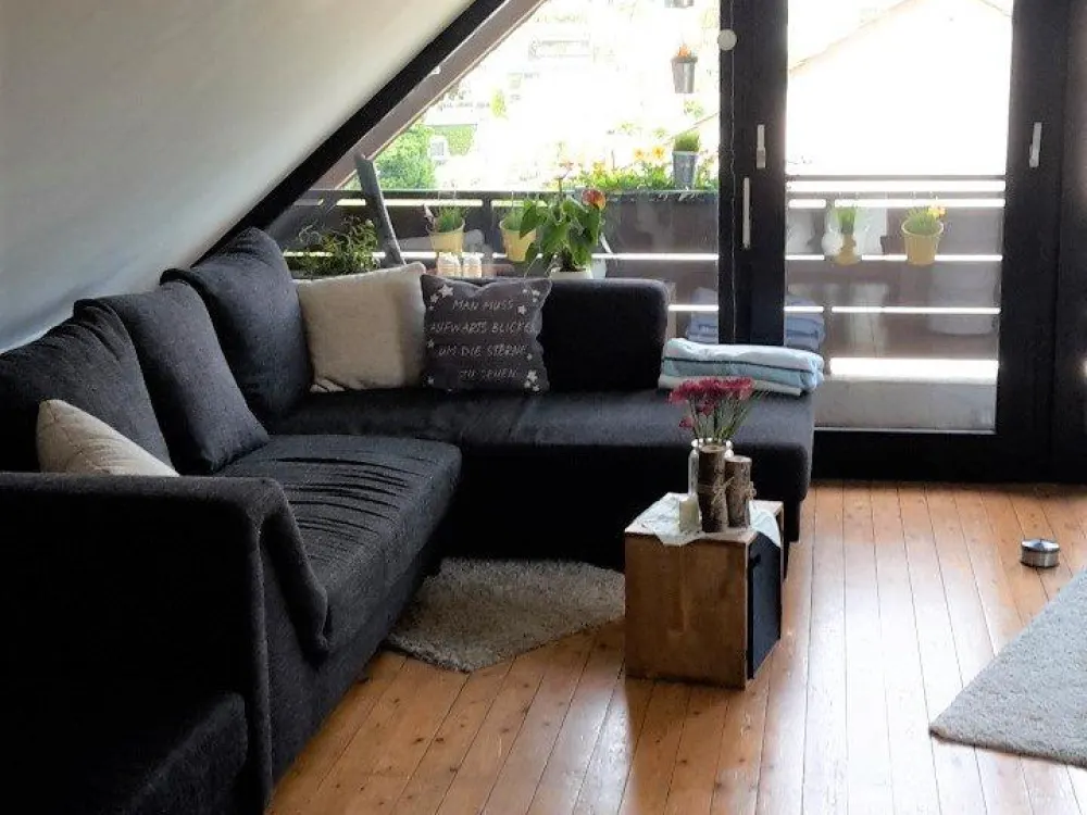 Quiet 1.5-Room Apartment with Balcony and Garden; Overath-Immekeppel