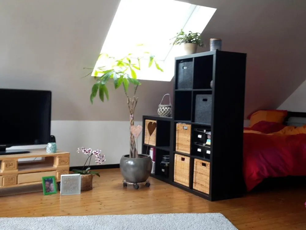 Quiet 1.5-Room Apartment with Balcony and Garden; Overath-Immekeppel