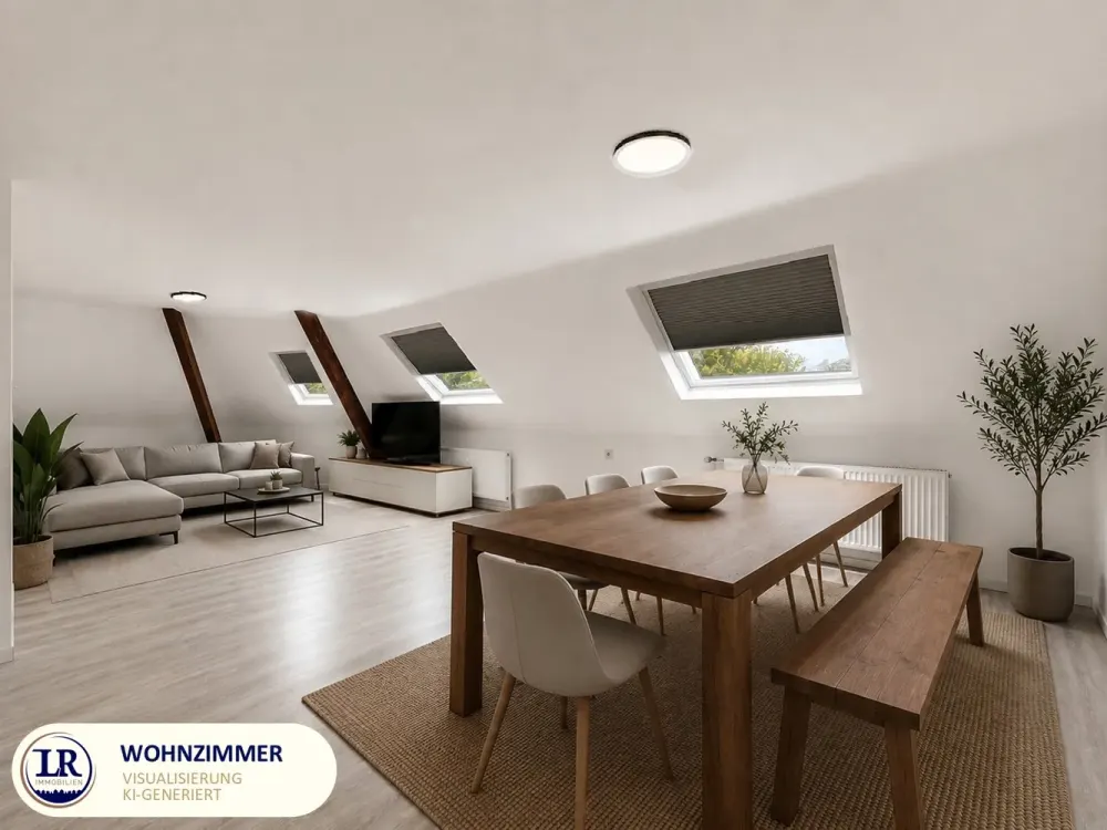 Above the Roofs of Blumenplatz, Modernized 2-Room Apartment with Built-in Kitchen