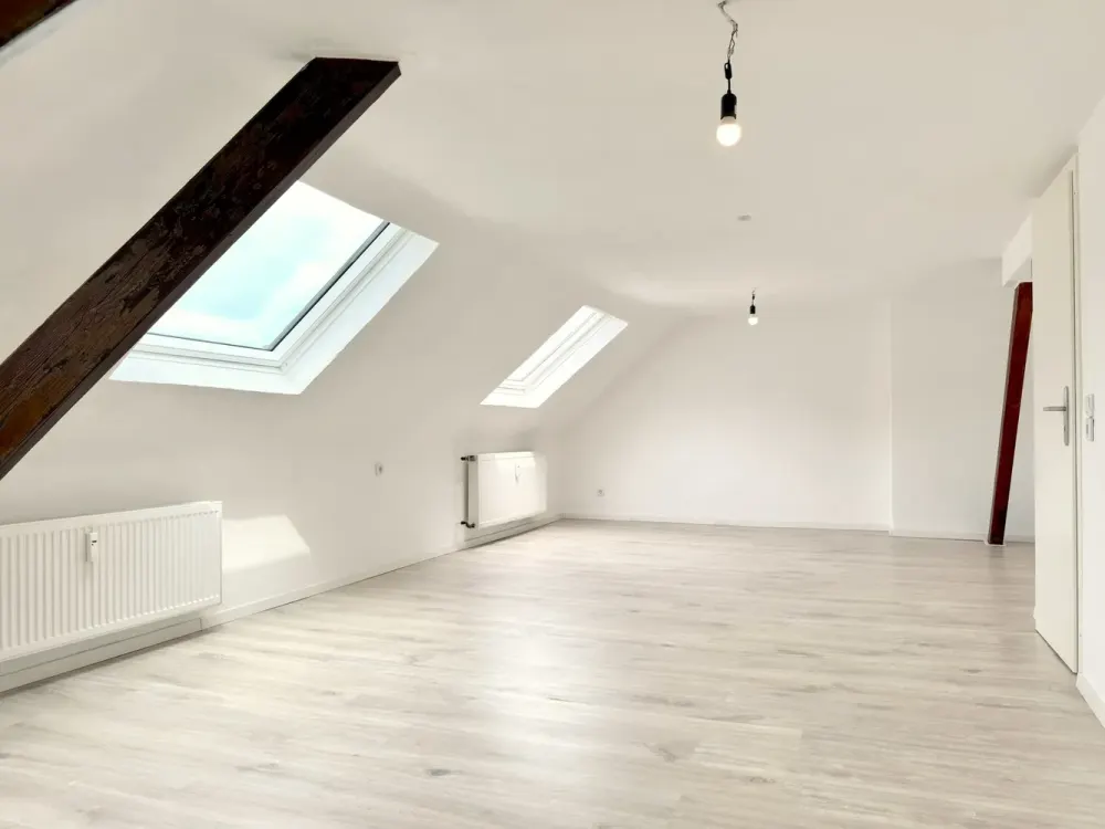 Above the Roofs of Blumenplatz, Modernized 2-Room Apartment with Built-in Kitchen