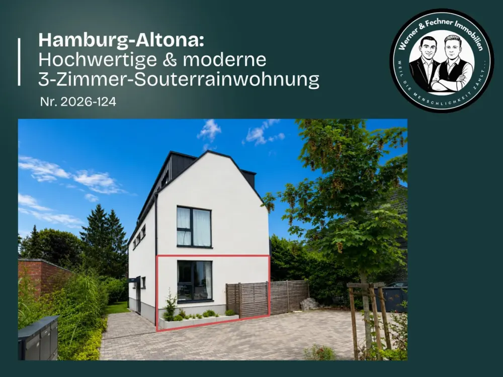 Hamburg-Altona: Hochwertige & moderne 3-Zimmer-Souterrainwohnung