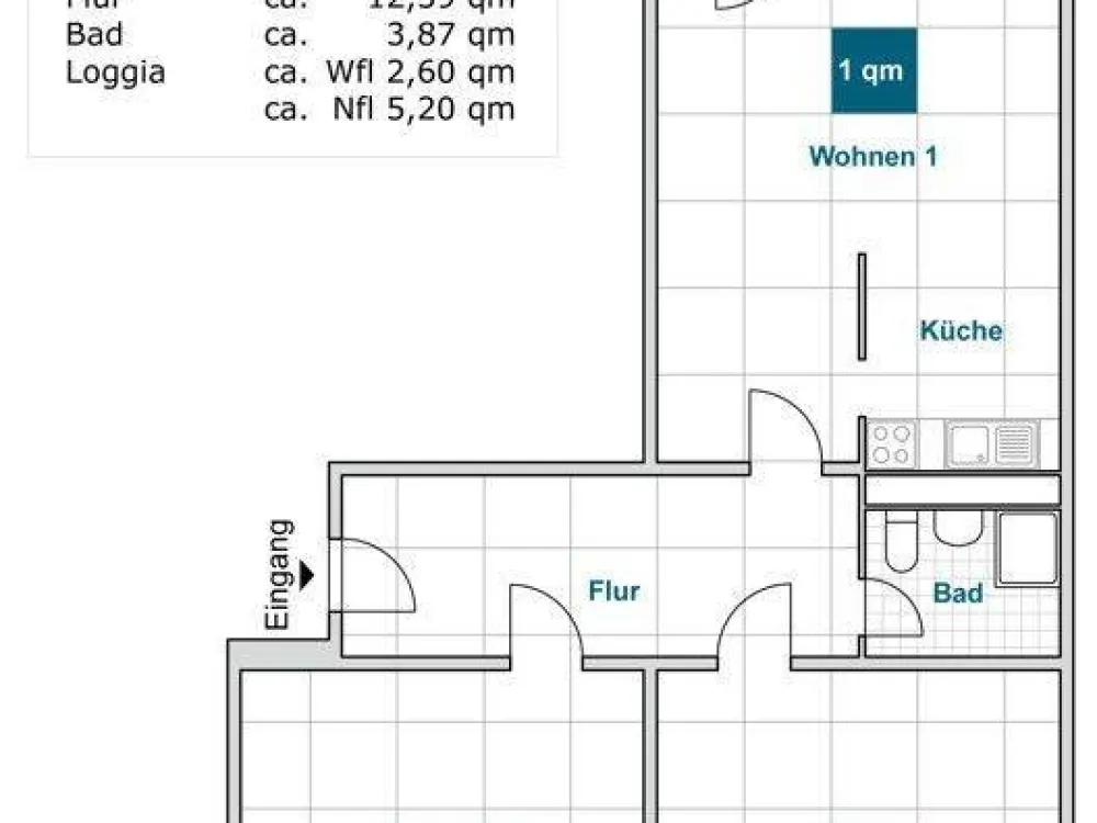 Your new apartment: appealing 3-room apartment