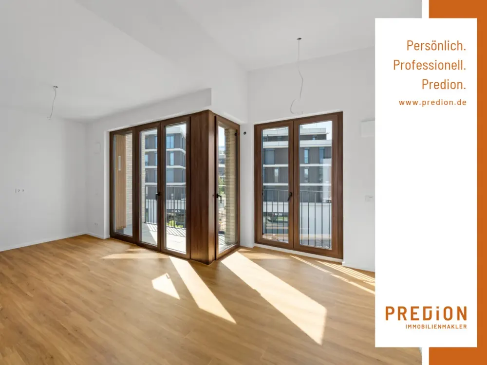 Preisgedämpfte 1 Zimmer-Wohnung mit geschützter Loggia im Neubauquartier Deiker Höfe!