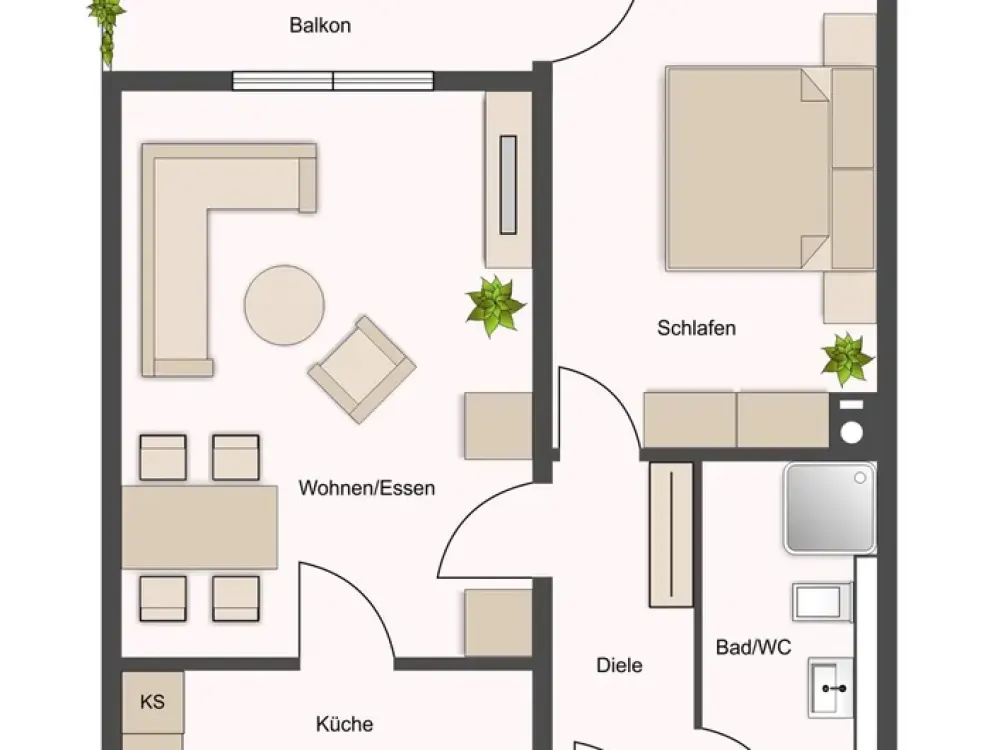 2 Zimmer Wohnung in Stein! Barrierefrei mit Terrasse