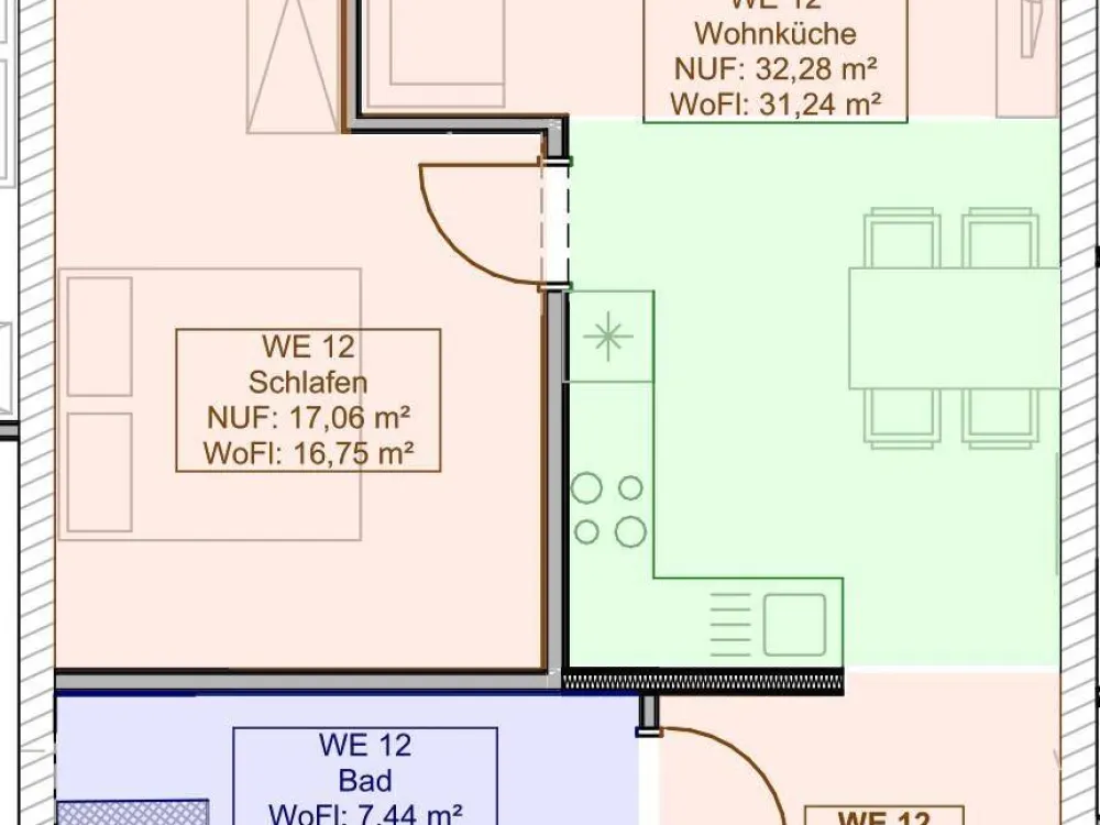 Traumhafte 2-Zimmer-DG-Wohnung im Erstbezug + moderner Neubau + Lift + FuBo-Heizung + Parkett + Bäckerei im Haus
