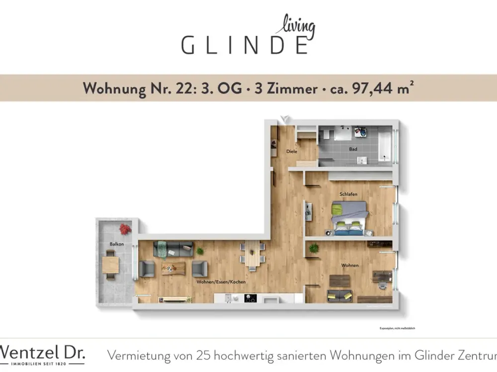 Ideal for Couples, Attractive 2-Room Apartments in Glinde-Wentzel Dr.