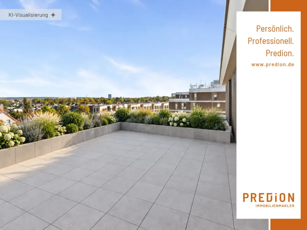 Exclusive Penthouse with 165 m² Living Space, Spacious Roof Terrace & Built-in Kitchen in the New Development Quarter