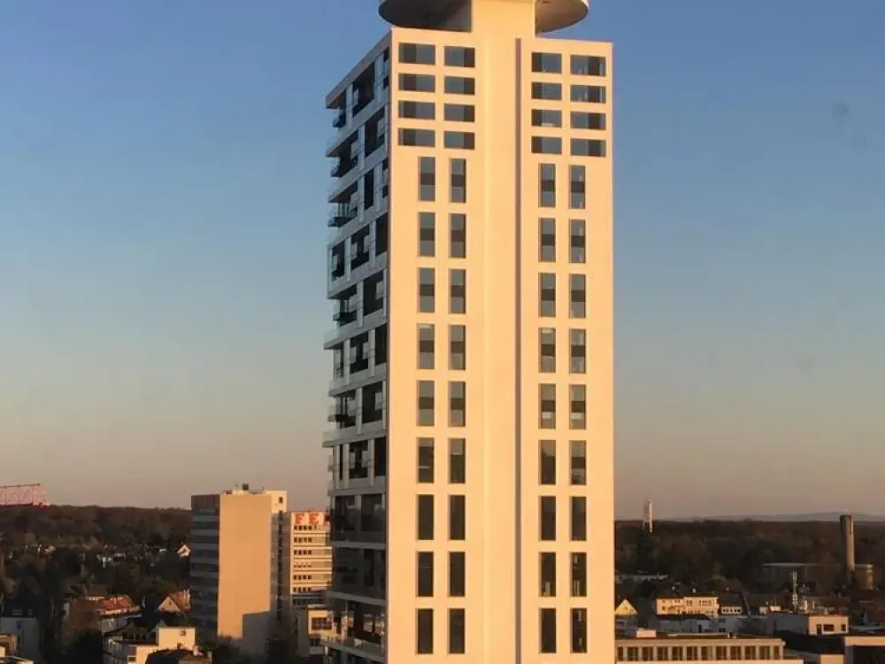 Sachsenhausen 8065917 - Landmark Henninger Tower, when living becomes an experience!