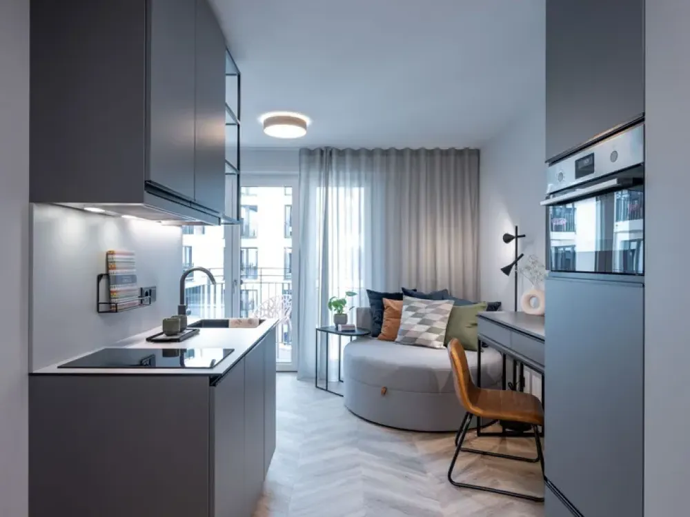 Summer @ Boxi! Stylish micro-apartment with balcony and full equipment! available immediately!