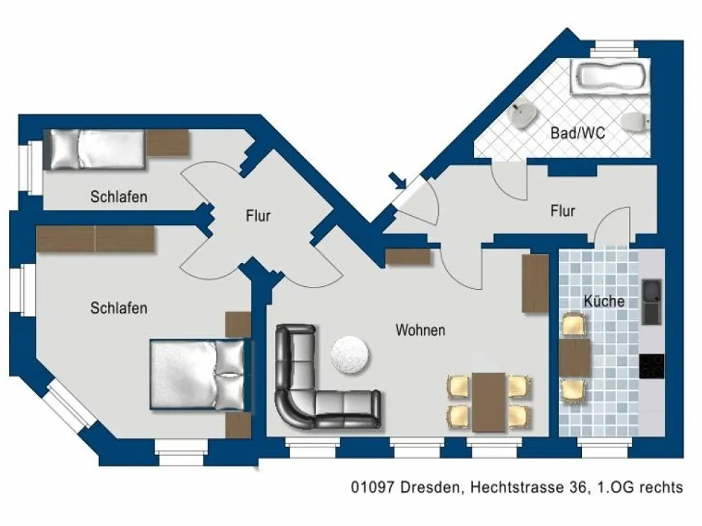 Interessante 3-Zimmer-Altbau-Wohnung sucht nette Nachmieter