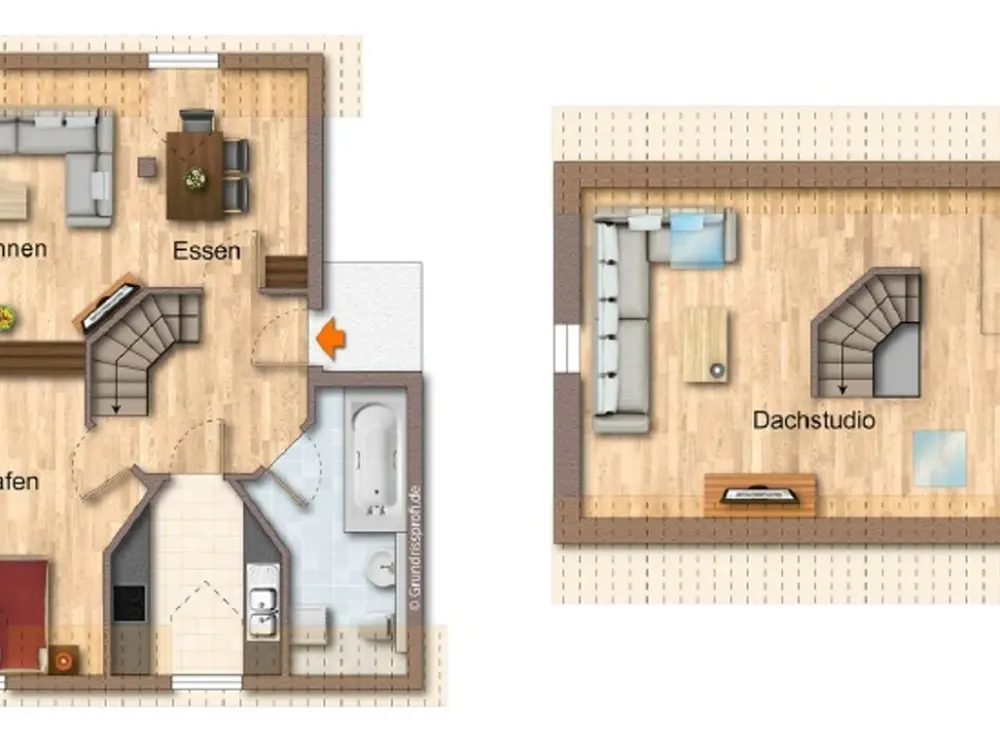 Dachstudio mit Dielen: 2-Zi.-Maisonette mit vielen Gestaltungsmöglichkeiten
