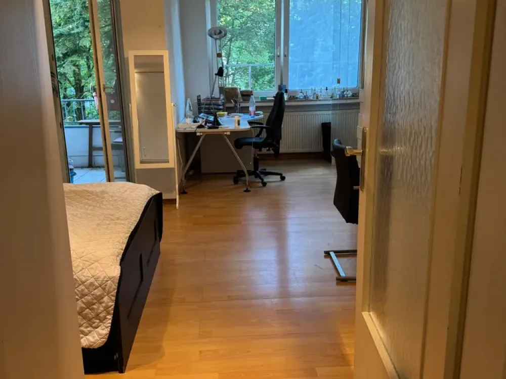 Ruhige Einzimmerwohnung mit Balkon und Einbauschrank