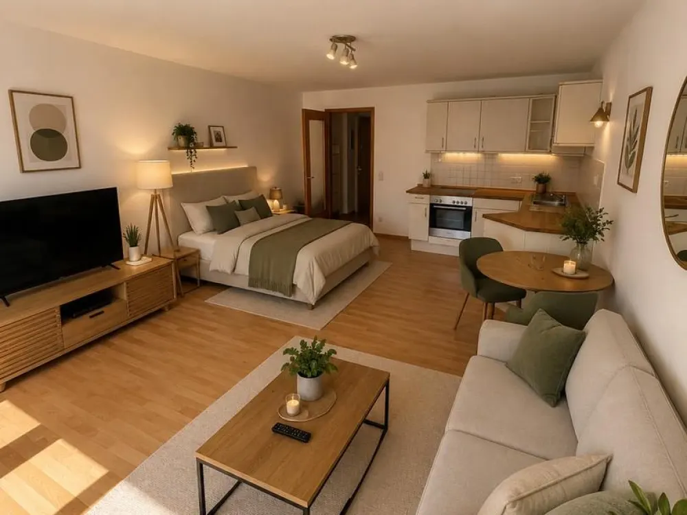 Helle 1-Zimmer-Wohnung mit schönem Grundriss in Unterschleißheim