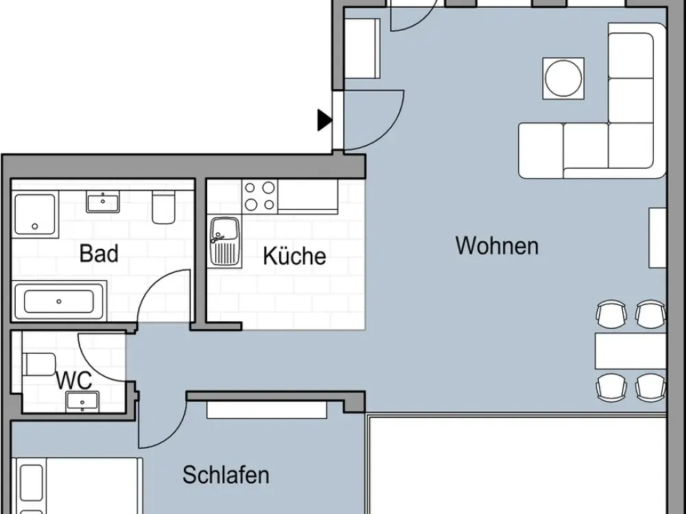 Schöne 2 Zimmerwohnung mit Balkon im Ostend
