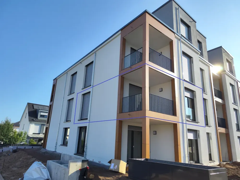 Exklusive 2-Zimmer-Neubauwohnung mit Balkon und Einbauküche, Erstbezug in Niederdorfelden