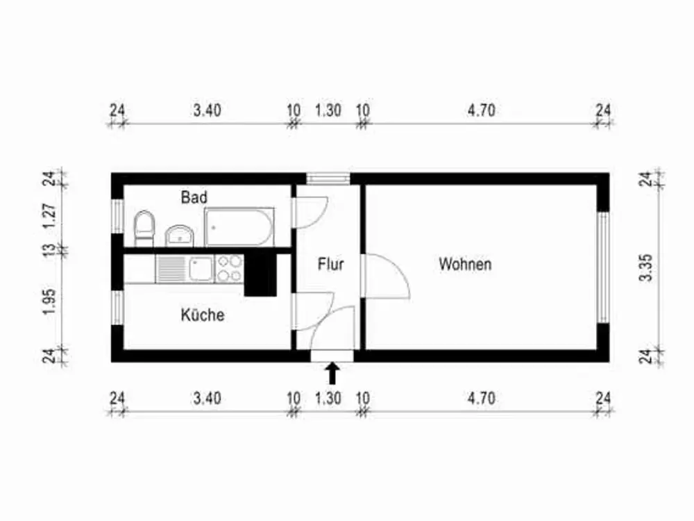 Studenten aufgepasst! 1-Zimmer-Wohnung in der Tiergartensiedlung