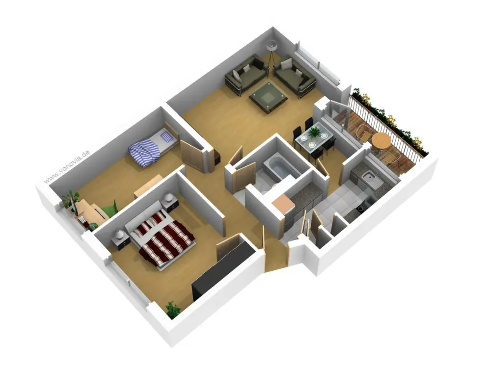 Bright 3-Room Apartment Leinhausen